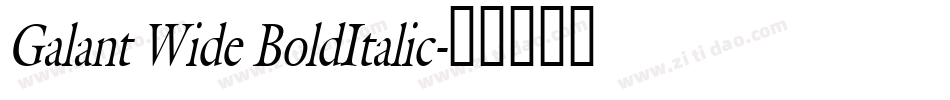 Galant Wide BoldItalic字体转换